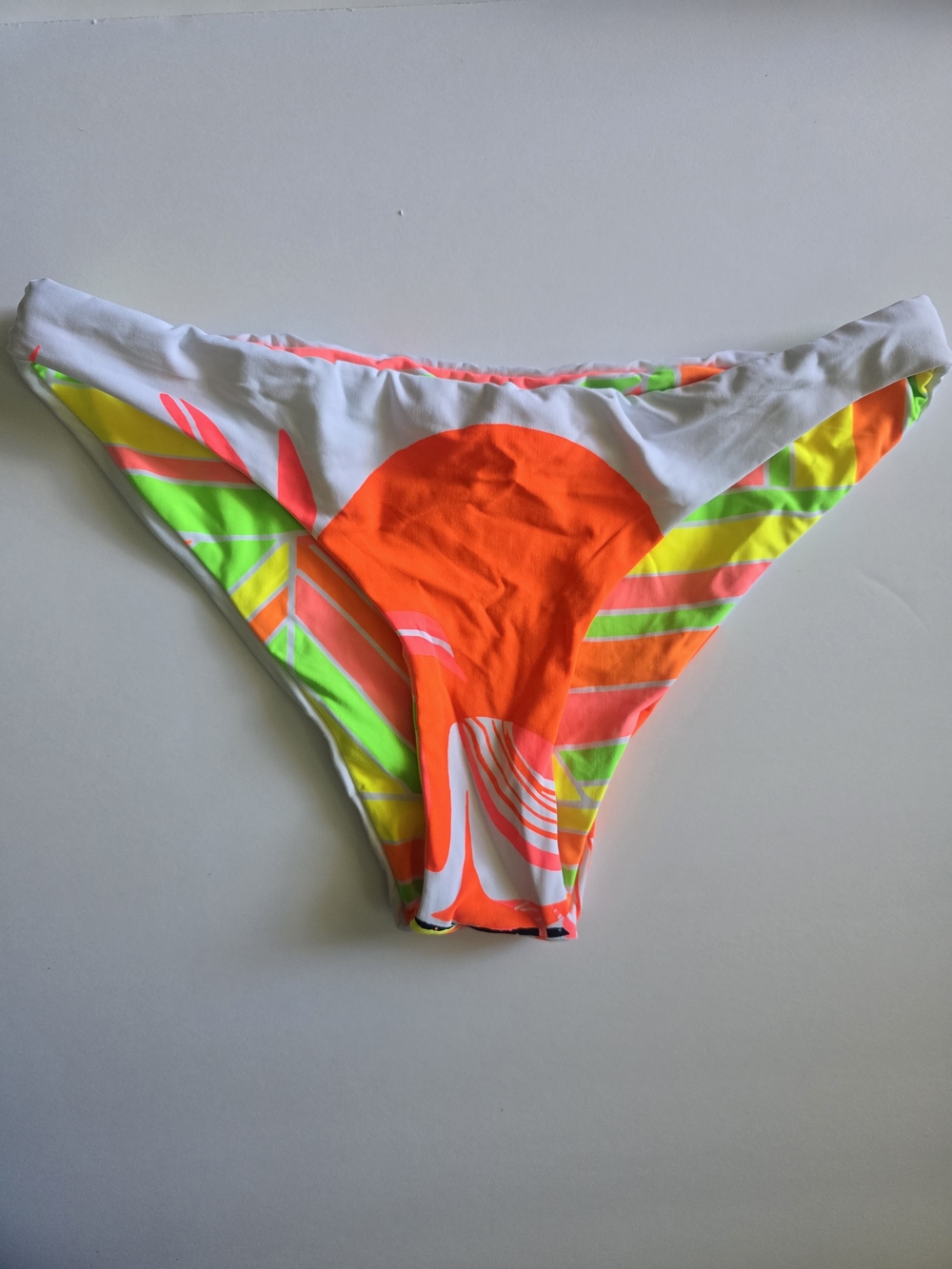 Maaji Neon Orange, Pink & Lime Stripe Bikini Bottom